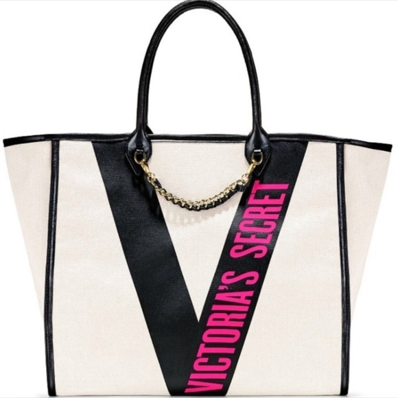 Victoria's Secret Handbags - NWT Victoria's Secret Ribbon Logo City Tote